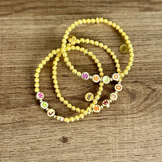 "WWJD" Gold Bracelet